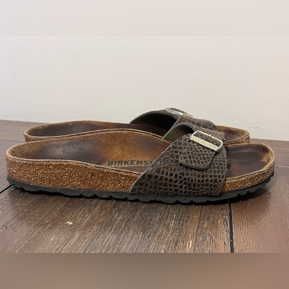 Birkenstock Madrid Snake Skin Sandals size 38 Women’s size 7 - Picture 6 of 9